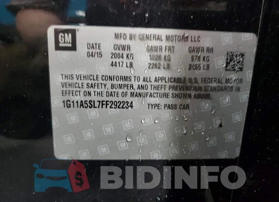 1G11A5SL7FF292234 Photo# 13
