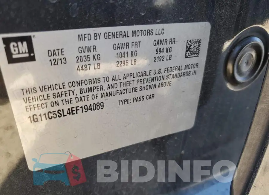 1G11C5SL4EF194089 Photo# 12