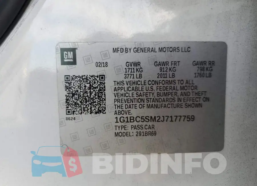 1G1BC5SM2J7177759 Photo# 12