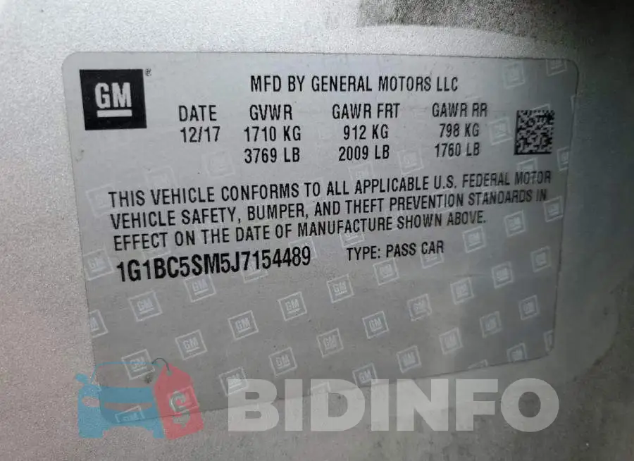 1G1BC5SM5J7154489 Photo# 12