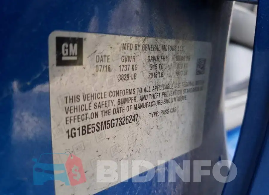 1G1BE5SM5G7326247 Photo# 12