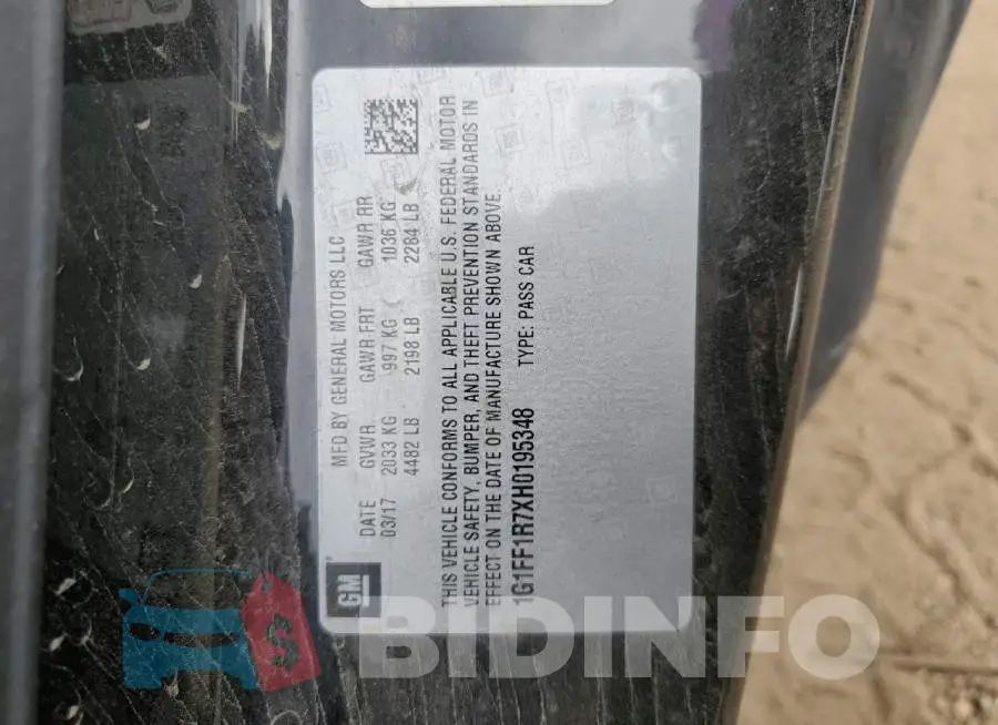 1G1FF1R7XH0195348 Photo# 12