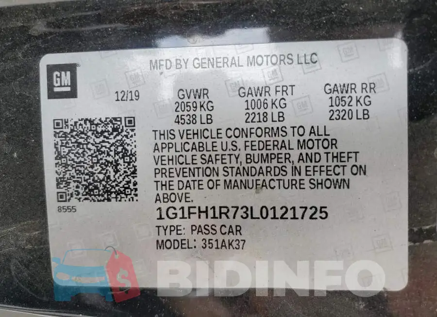 1G1FH1R73L0121725 Photo# 12