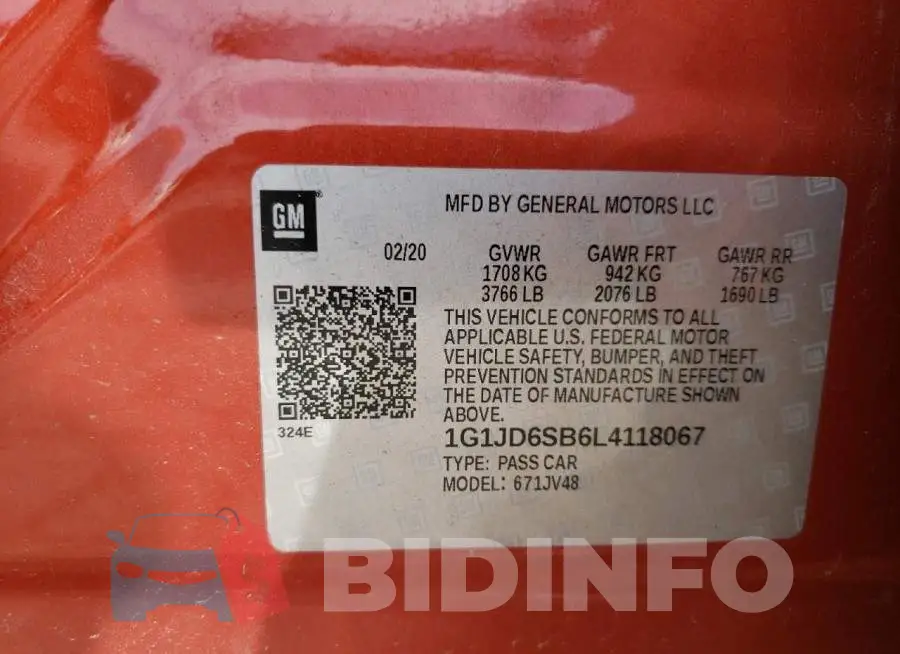1G1JD6SB6L4118067 Photo# 14