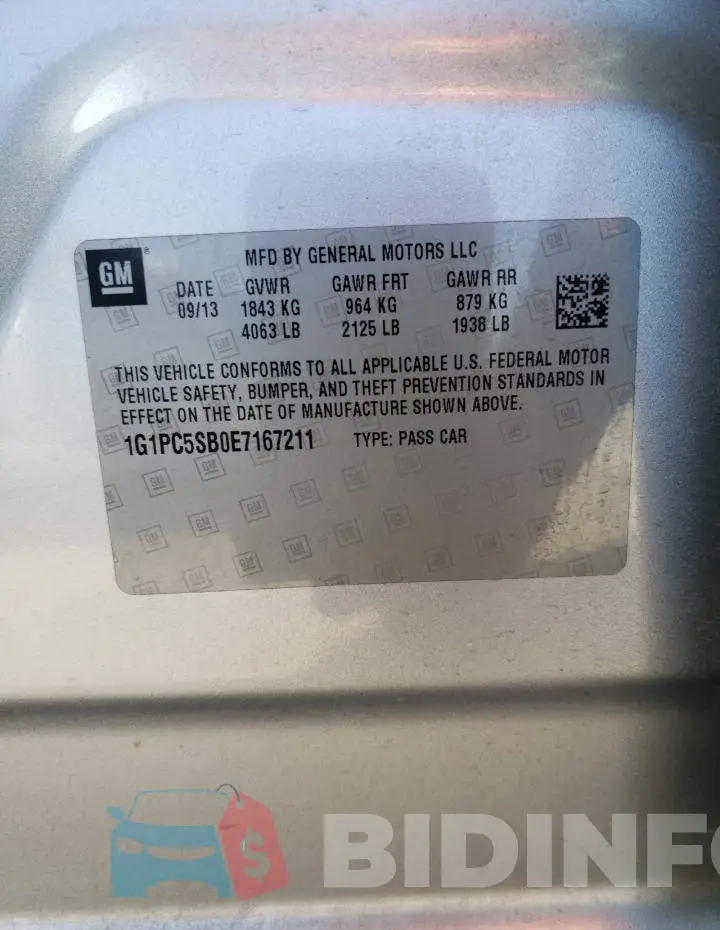 1G1PC5SB0E7167211 Photo# 12
