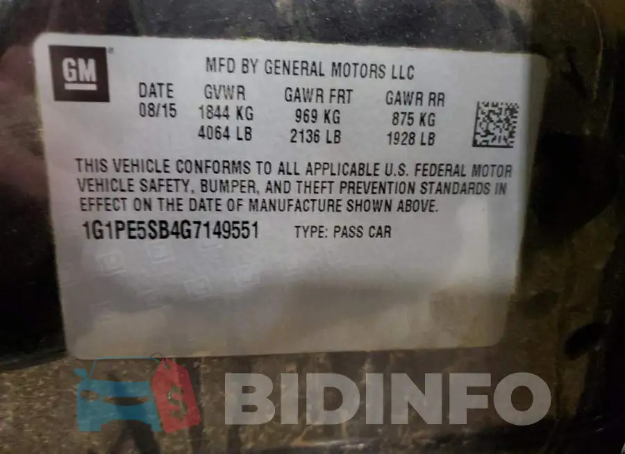 1G1PE5SB4G7149551 Photo# 12