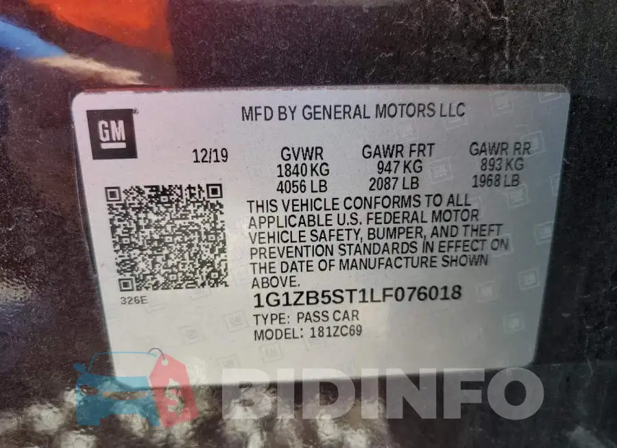 1G1ZB5ST1LF076018 Photo# 12