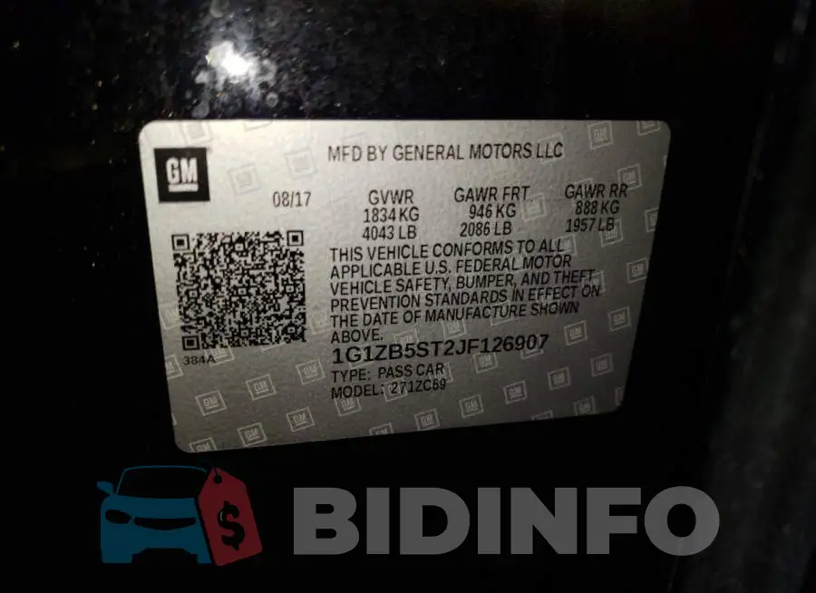 1G1ZB5ST2JF126907 Photo# 12