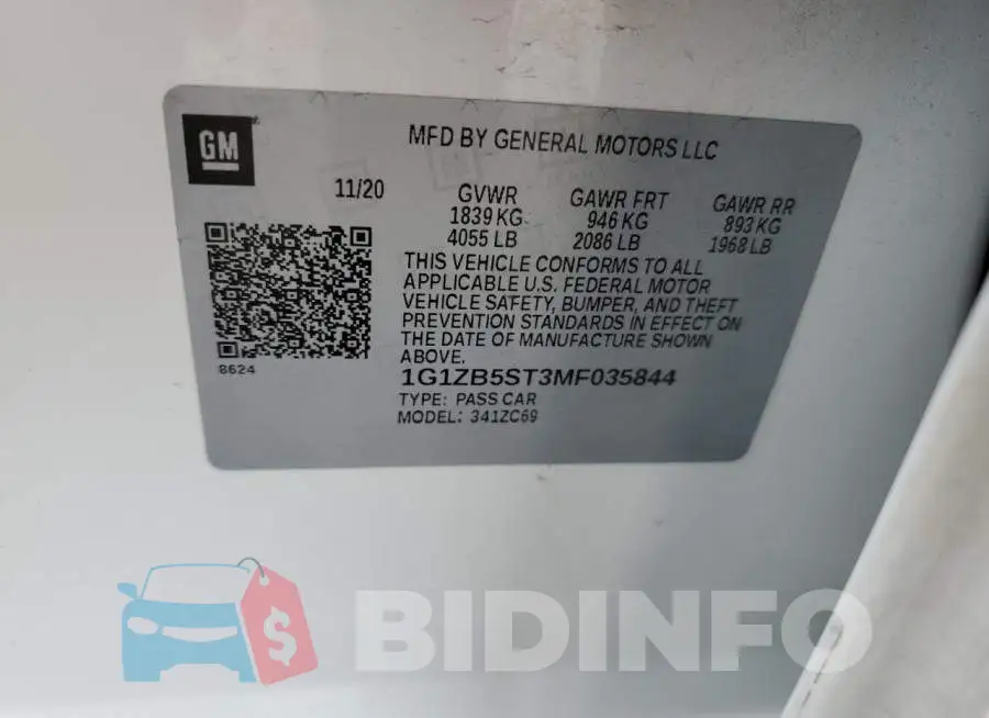 1G1ZB5ST3MF035844 Photo# 12