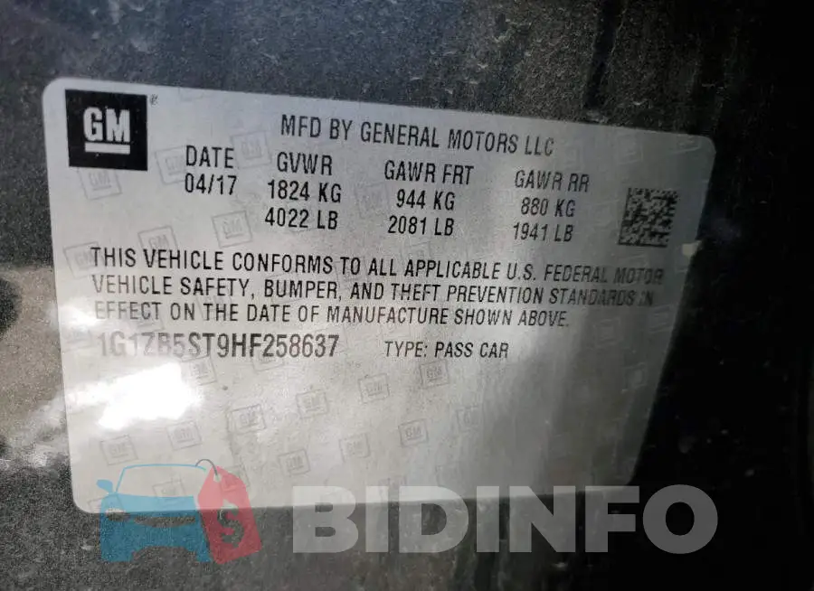 1G1ZB5ST9HF258637 Photo# 12