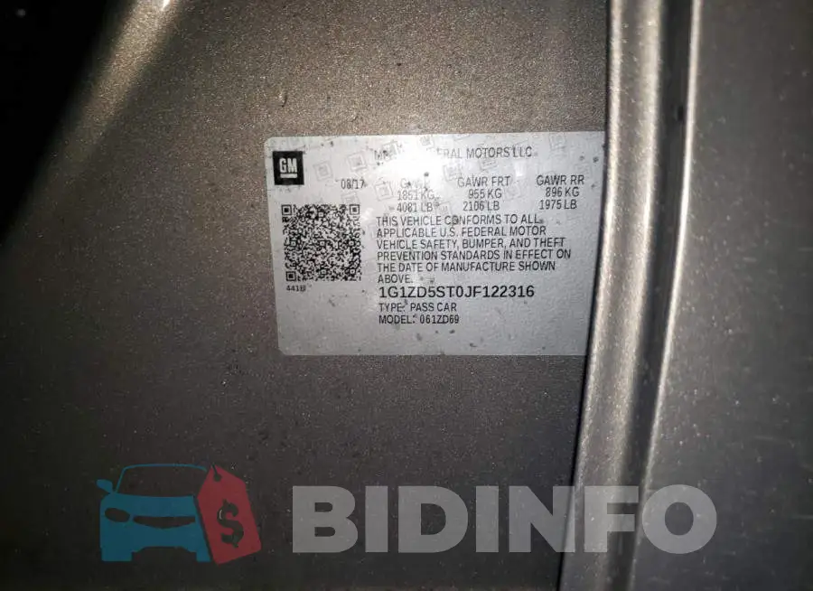 1G1ZD5ST0JF122316 Photo# 12