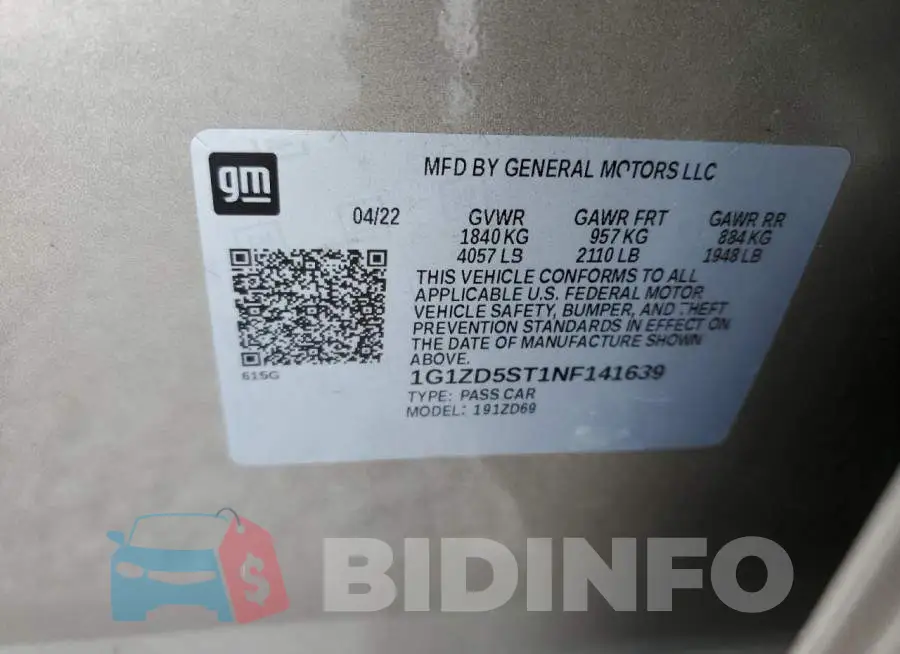 1G1ZD5ST1NF141639 Photo# 12