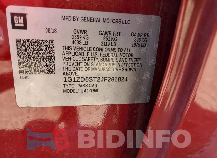 1G1ZD5ST2JF281824 Photo# 10