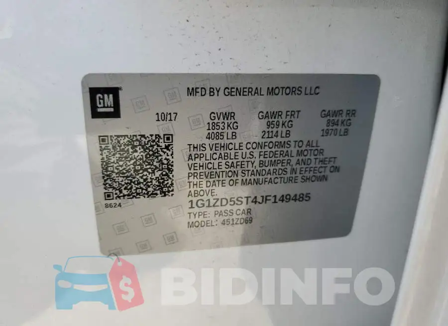 1G1ZD5ST4JF149485 Photo# 12
