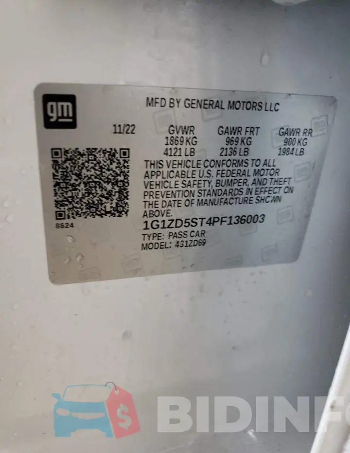 1G1ZD5ST4PF136003 Photo# 12