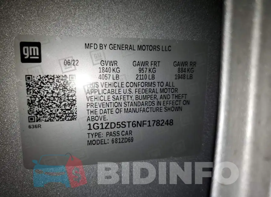 1G1ZD5ST6NF178248 Photo# 12