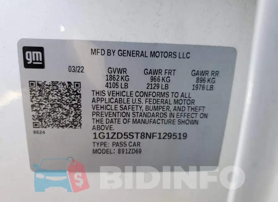 1G1ZD5ST8NF129519 Photo# 13