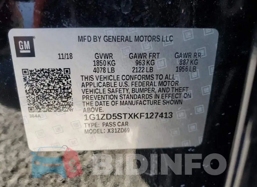 1G1ZD5STXKF127413 Photo# 12