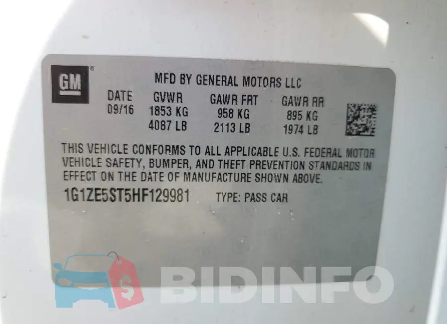 1G1ZE5ST5HF129981 Photo# 12