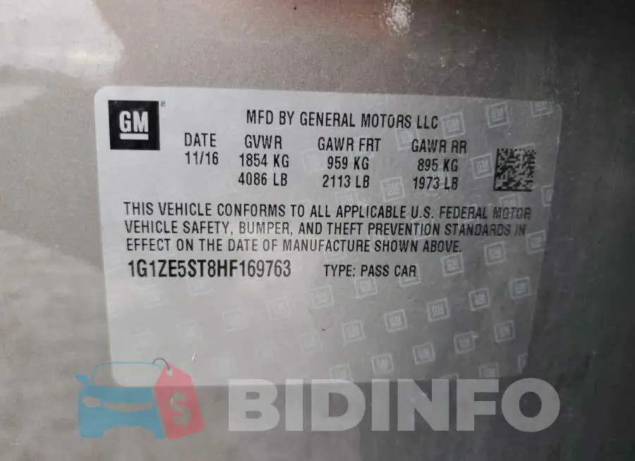 1G1ZE5ST8HF169763 Photo# 13