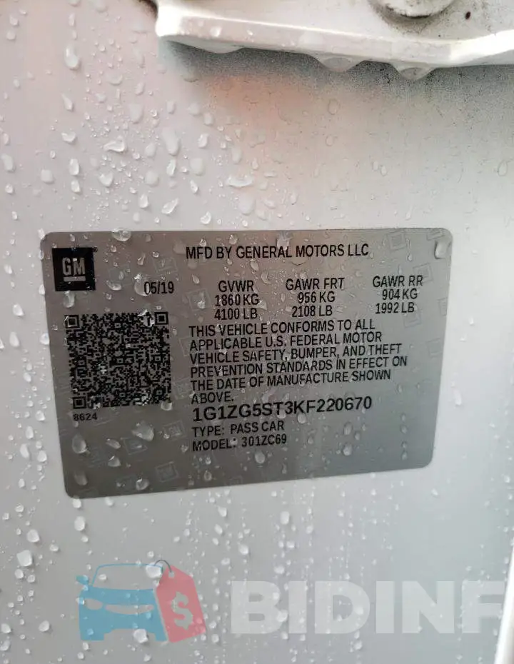 1G1ZG5ST3KF220670 Photo# 12