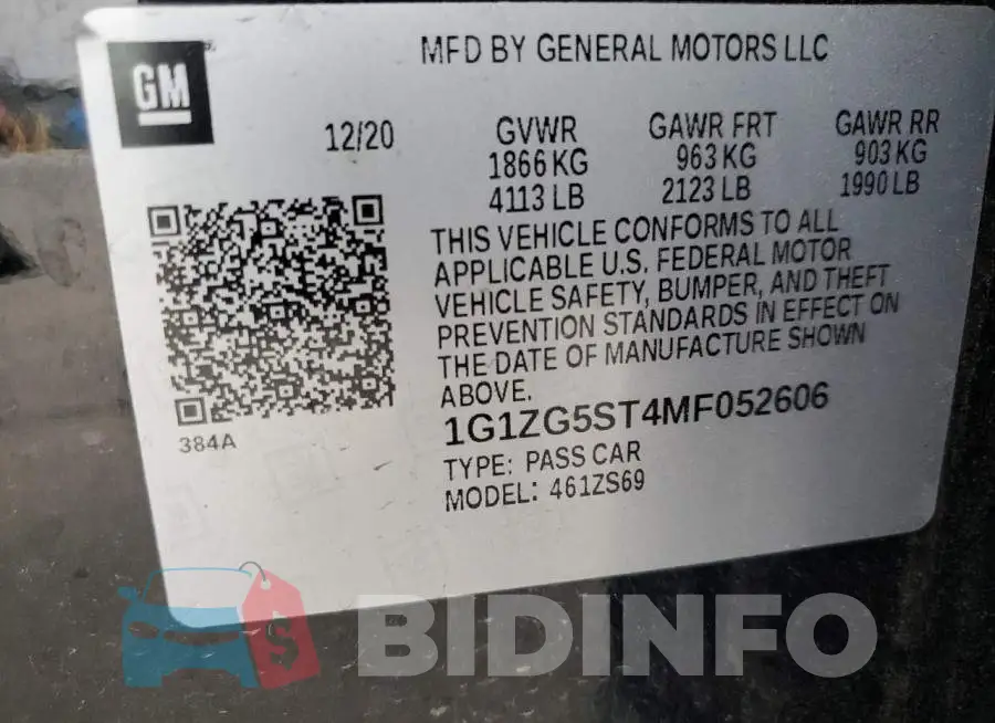1G1ZG5ST4MF052606 Photo# 12