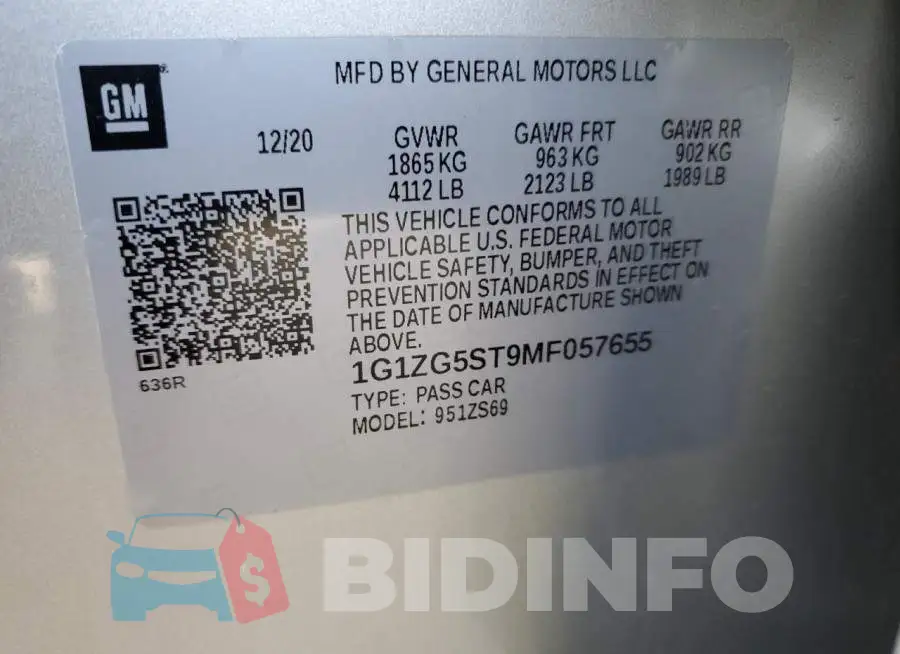 1G1ZG5ST9MF057655 Photo# 13