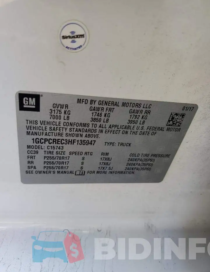 1GCPCREC3HF135947 Photo# 12