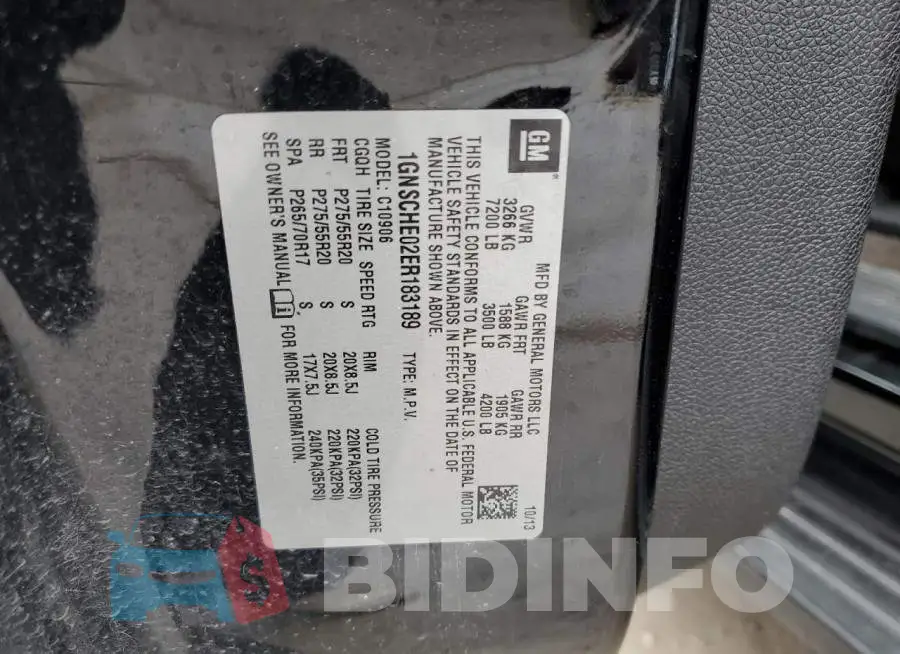 1GNSCHE02ER183189 Photo# 12