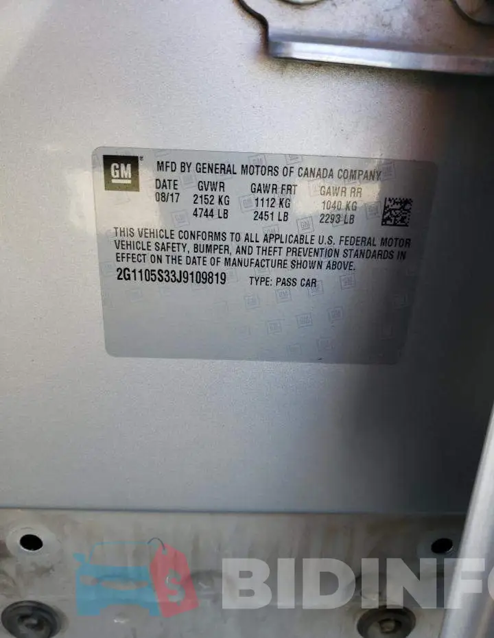 2G1105S33J9109819 Photo# 13