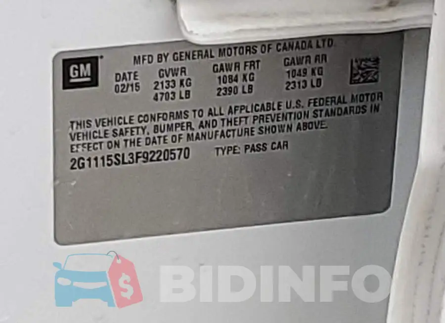 2G1115SL3F9220570 Photo# 13