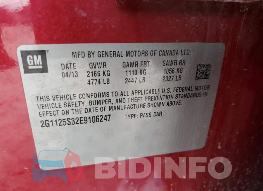 2G1125S32E9106247 Photo# 12
