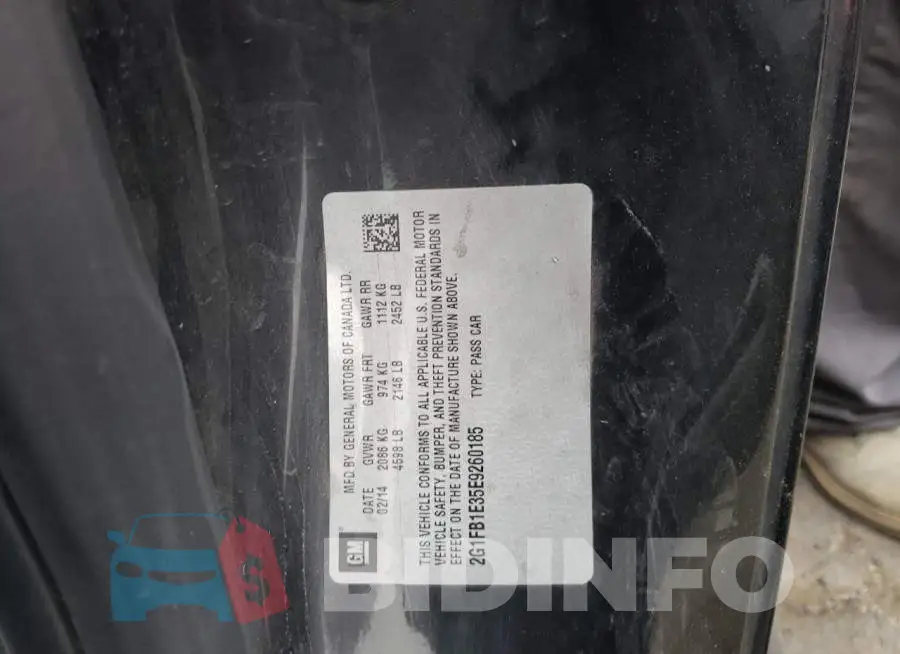 2G1FB1E35E9260185 Photo# 12