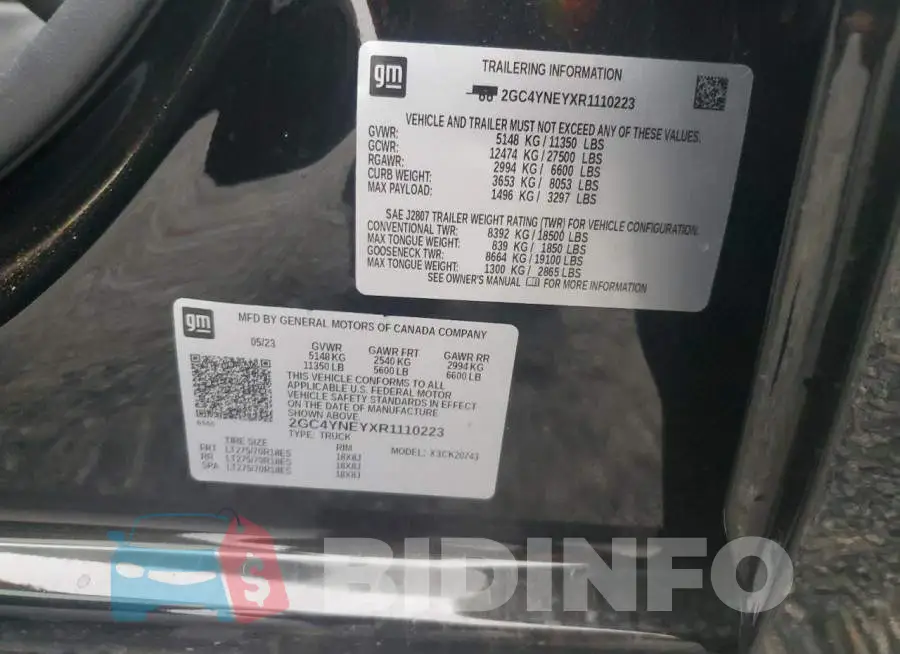 2GC4YNEYXR1110223 Photo# 12