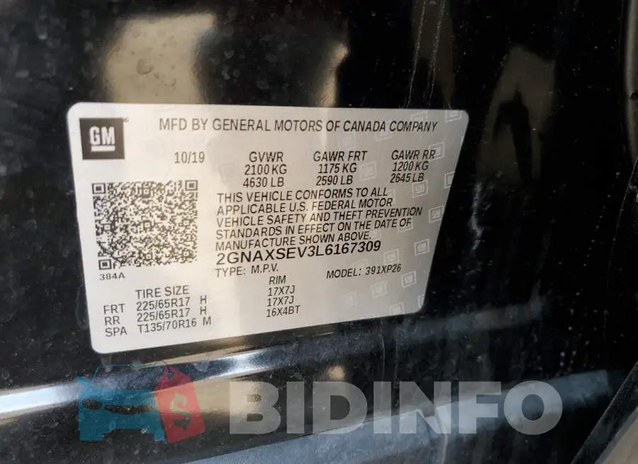 2GNAXSEV3L6167309 Photo# 13