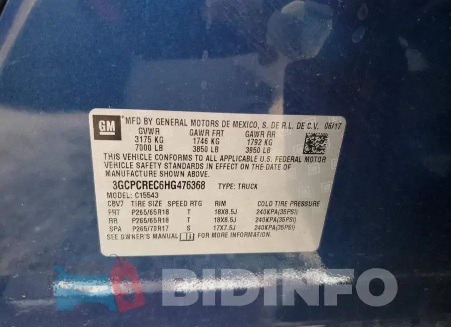 3GCPCREC6HG476368 Photo# 12