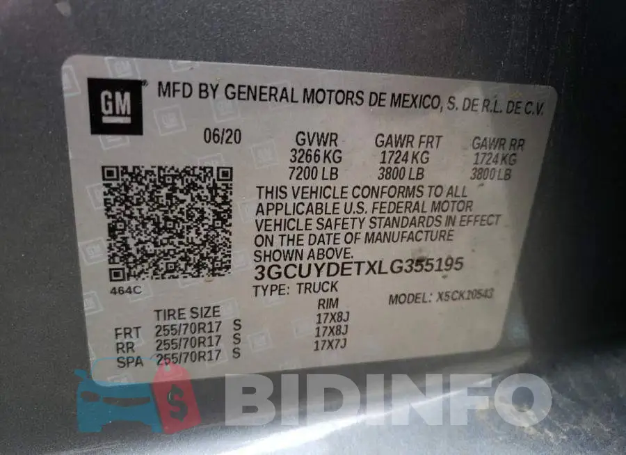 3GCUYDETXLG355195 Photo# 12