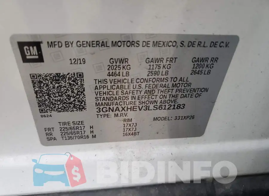 3GNAXHEV3LS612183 Photo# 13