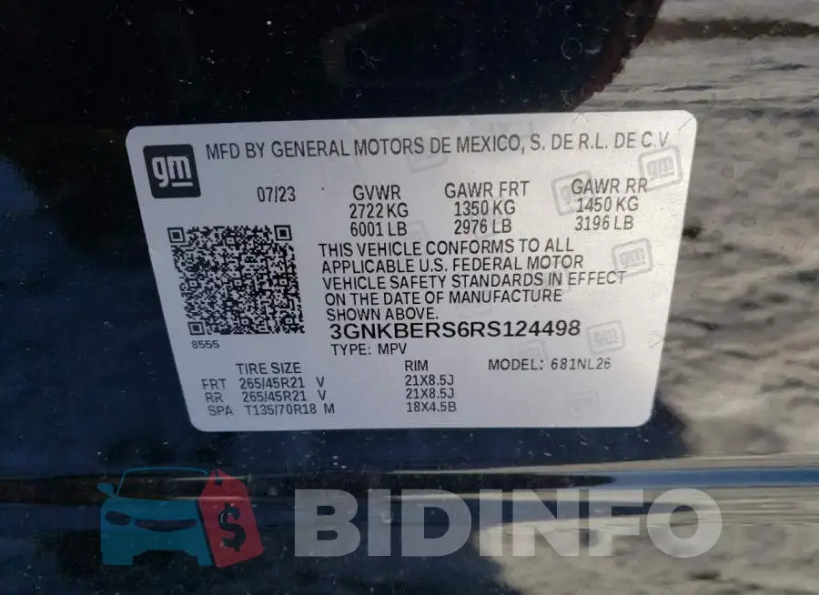 3GNKBERS6RS124498 Photo# 12