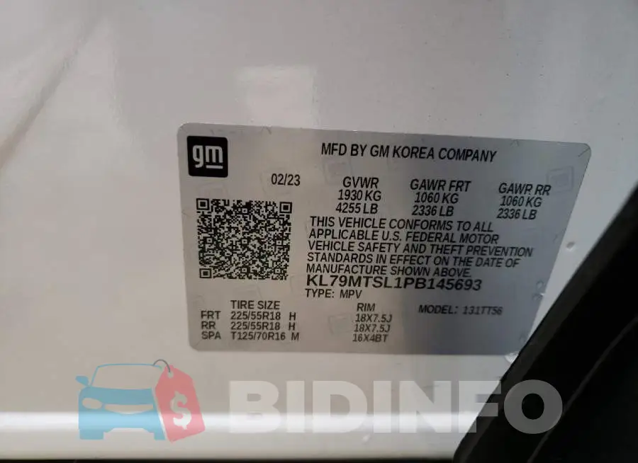 KL79MTSL1PB145693 Photo# 13
