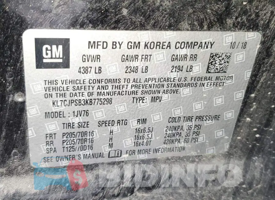 KL7CJPSB3KB775298 Photo# 14
