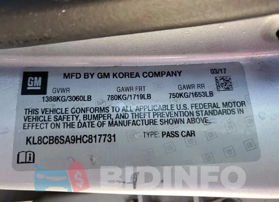 KL8CB6SA9HC817731 Photo# 12