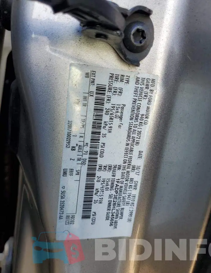 1FADP3E28HL345656 Photo# 12