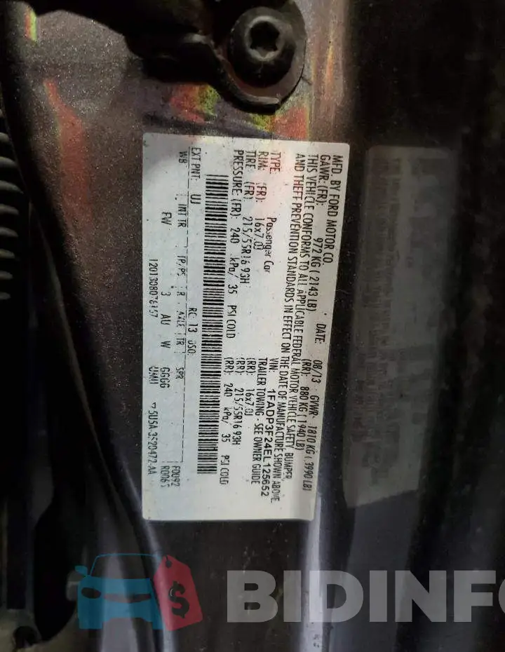 1FADP3F24EL125652 Photo# 13