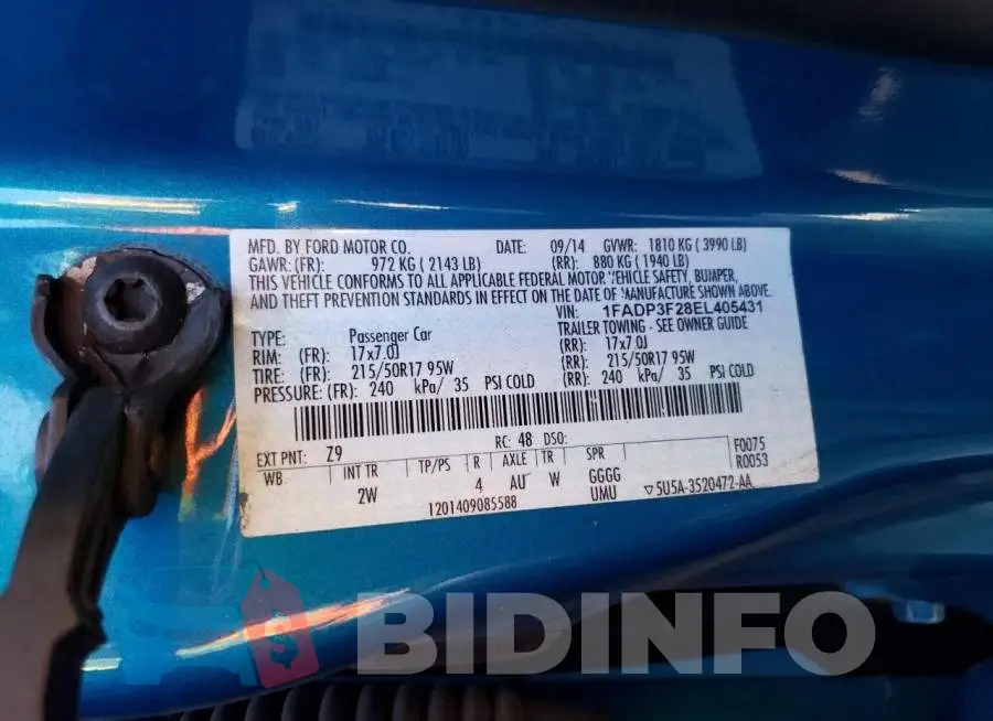 1FADP3F28EL405431 Photo# 12