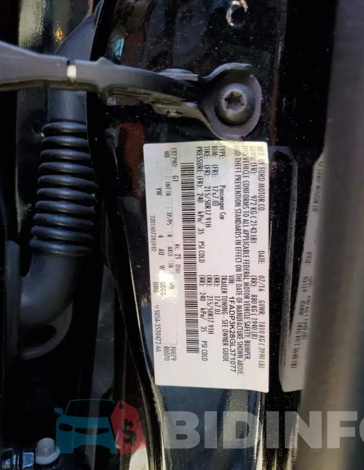1FADP3K28GL371077 Photo# 12