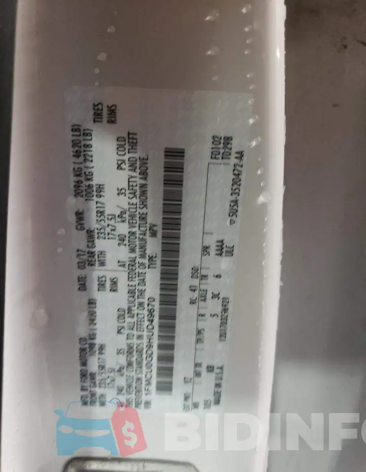 1FMCU0GD9HUD49670 Photo# 12