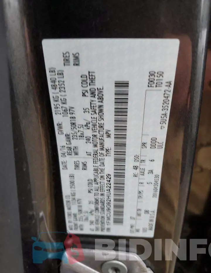 1FMCU9G92HUA22429 Photo# 12