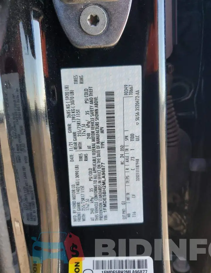 1FMDE5BH2MLA96877 Photo# 13
