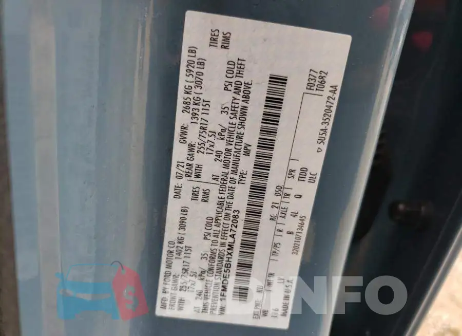 1FMDE5BHXMLA72083 Photo# 10